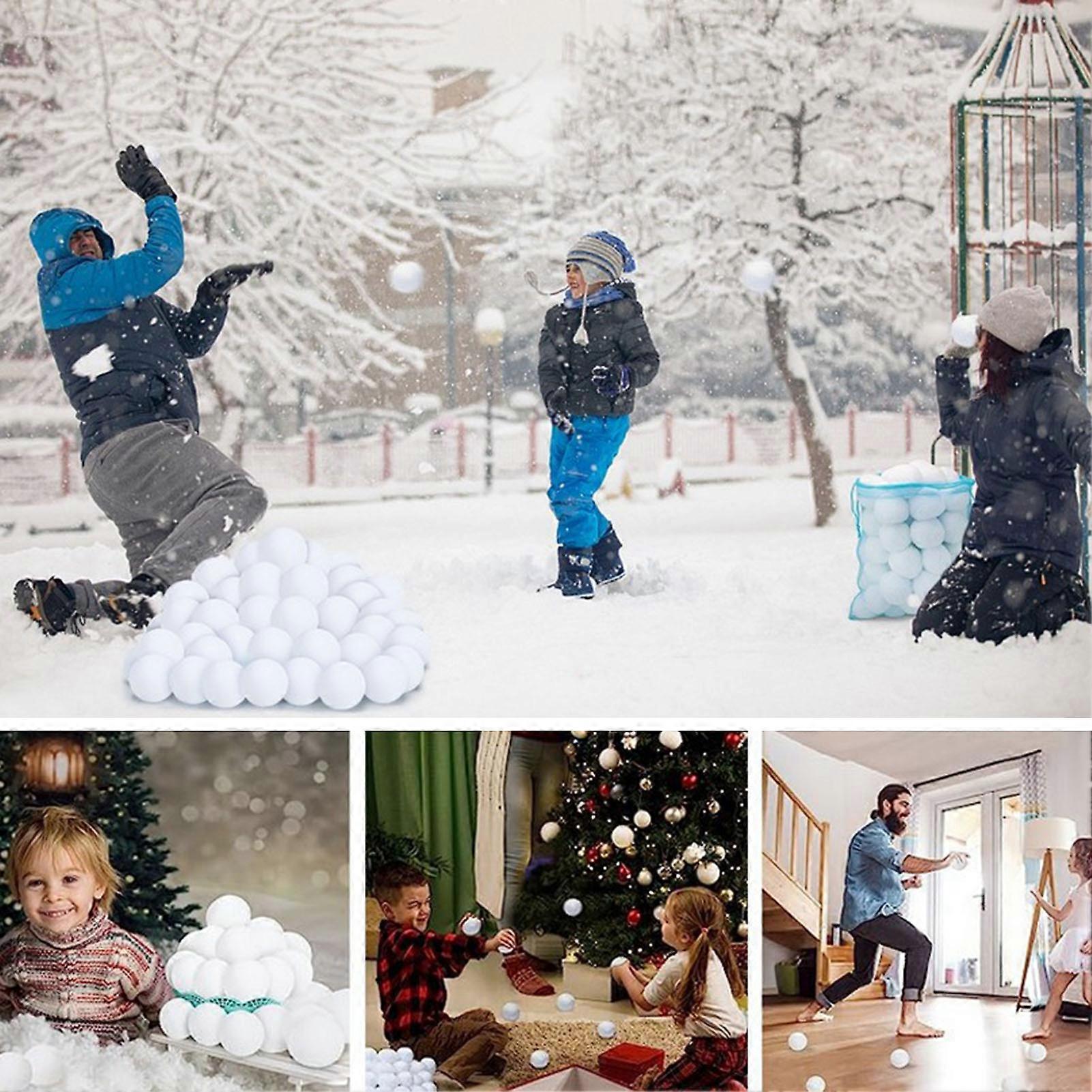 30 Pieces Fake Snowball Indoor Snowball Fight Fake White Elf Christas