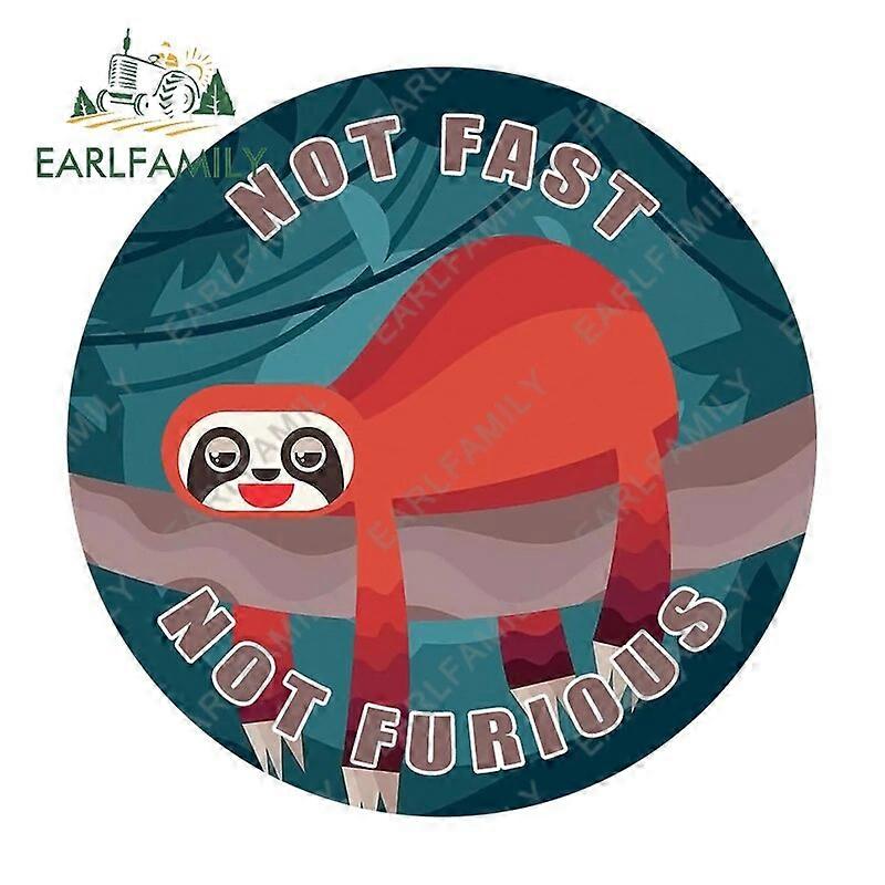 13cm x 13cm Not Fast Not Furious Car Sticker Rear Windshield Trunk Decals Vinyl Sloth The Deadliest Sin Stickers