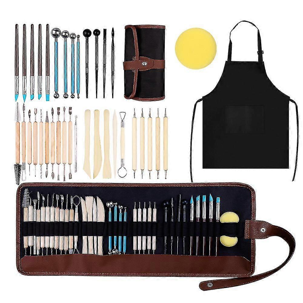 37pcs Pottery Sculpting Tools Kit Clay Sculpting Tool Sculpting Modeling Tools For Potter, Ceramics, Diy Artist