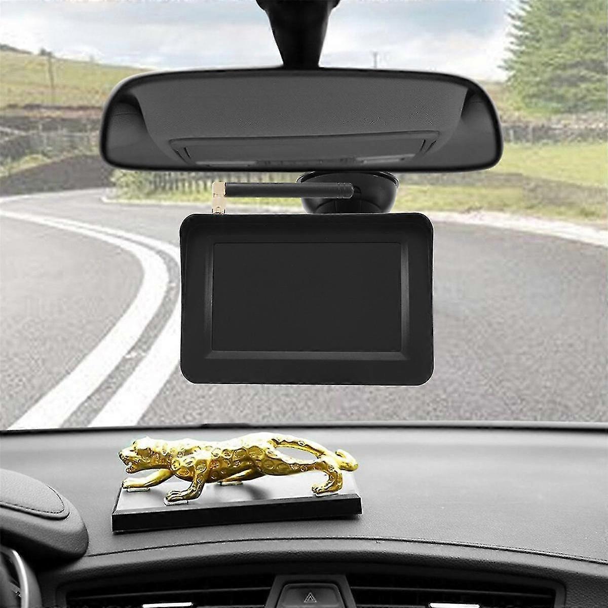 Wireless Reversing Camera, 4.3 inch LCD Rear Monitor + Wide Angle IP68 Waterproof Rear View Camera for Cars, Trucks