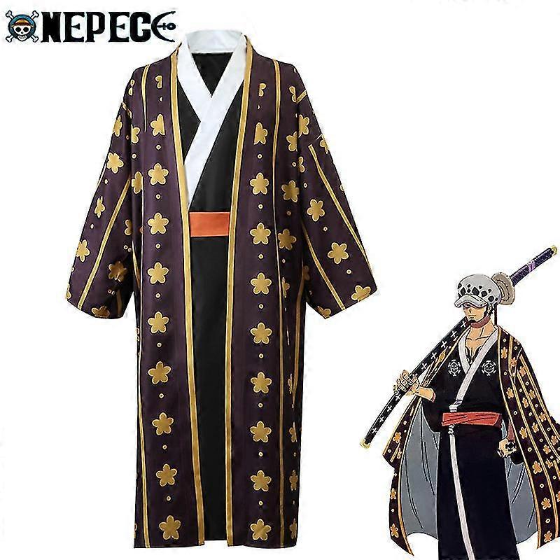 Anime One Piece Cosplay Κοστούμι Trafalgar Law Cos Ιαπωνικό μπουρνούζι Κοστούμι κιμονό Wano Country Halloween Party Performance Wear