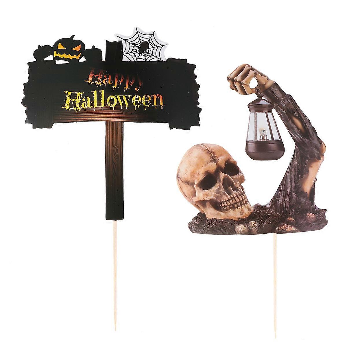 1 Set Halloween Theme Cake Topper Cake Insertion Decor Cake Picks Baking Decor