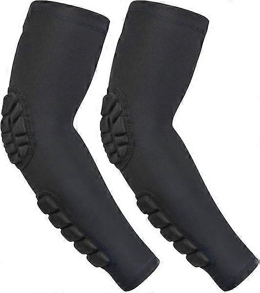 Bran 2pcs Padded Elbow Forearm Sleeves Compression Arm Protective Support