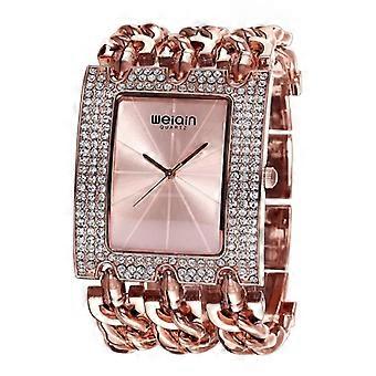 WeiQin Women Fashion Rhinestone Inlaid Square Case Alloy  display picture 1
