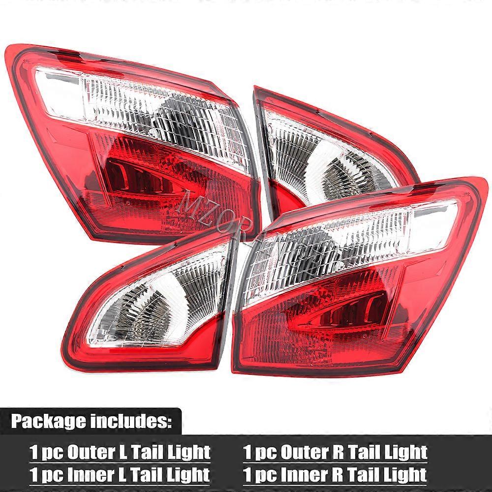 1 Set Tail Lights for Nissan Qashqai 2008 2009 2010 2011 2012 2013 2014 EU Version 1 Set Rear Lights