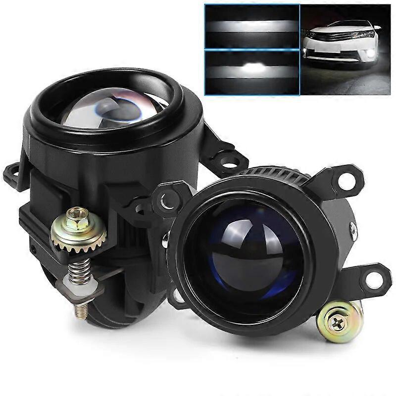 2 inch Bi-LED Fog Light PTF Mini Projector lens LED fog Lamp For Toyota Corolla Cross/Vios/Highlander/Prius/Yaris/Sienta 12V