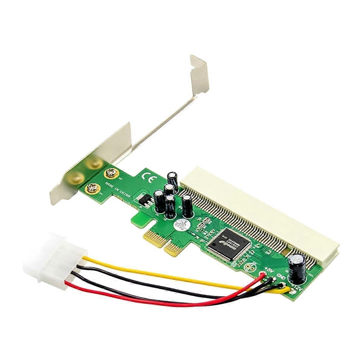 PCIE to PCI Adapter PCI Express X1 to PCI Expansion Card Riser Board ASM1083 Chipset with 4-Pin Pow