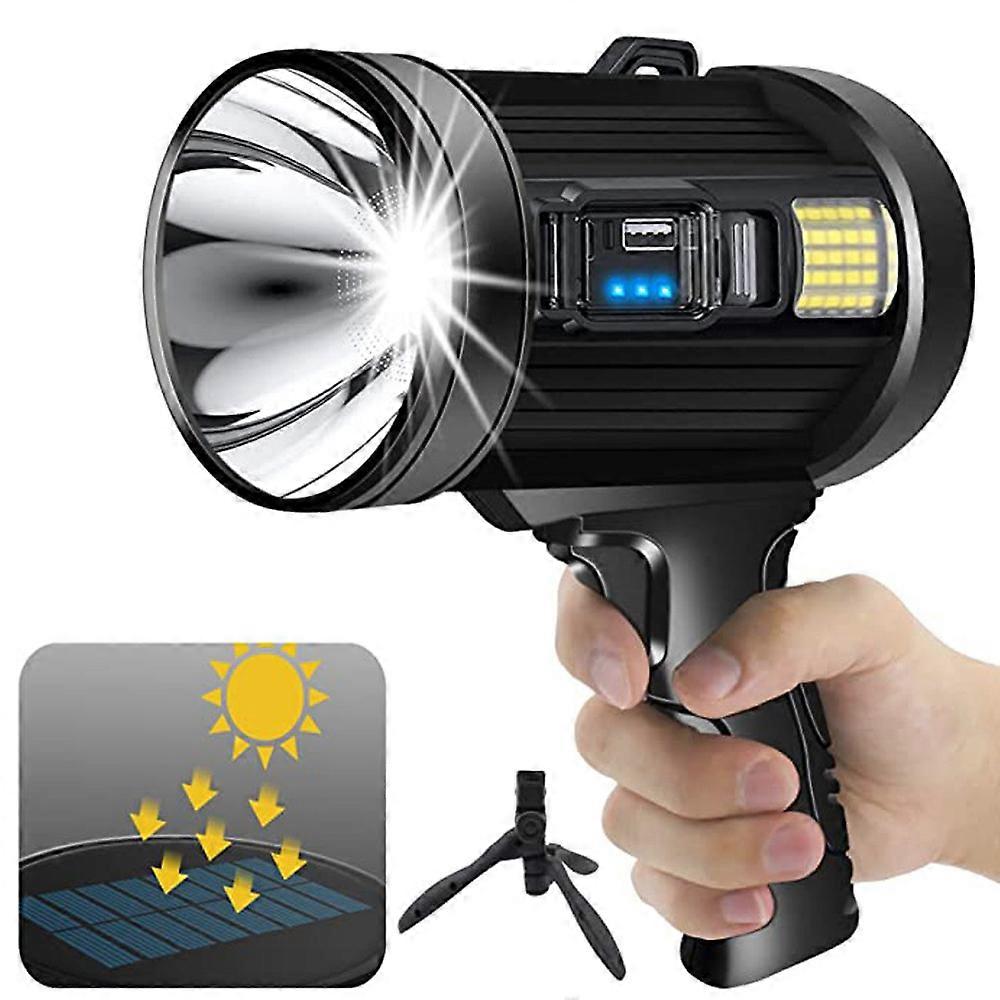 200000 LM LED Searchlight Spotlight USB Rechargeable Hand Torch Work Light Lamp