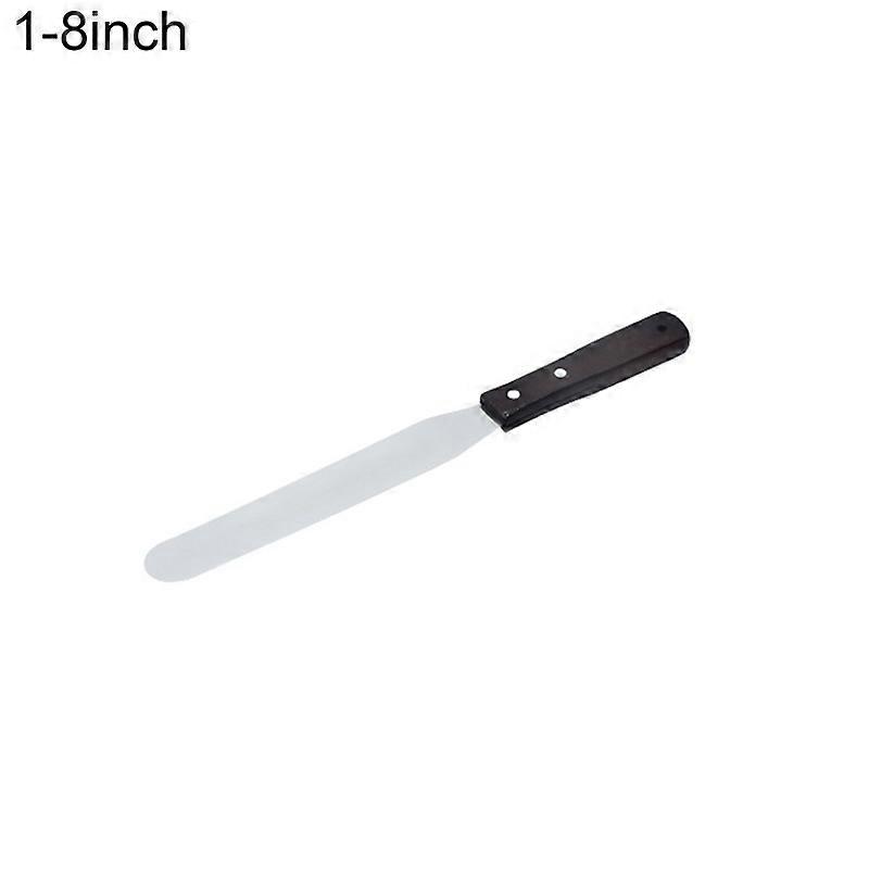 Cake Spatula Wooden Handle Baking Tools Stainless Steel Cupcakes Fondant Scraper for Kitchen