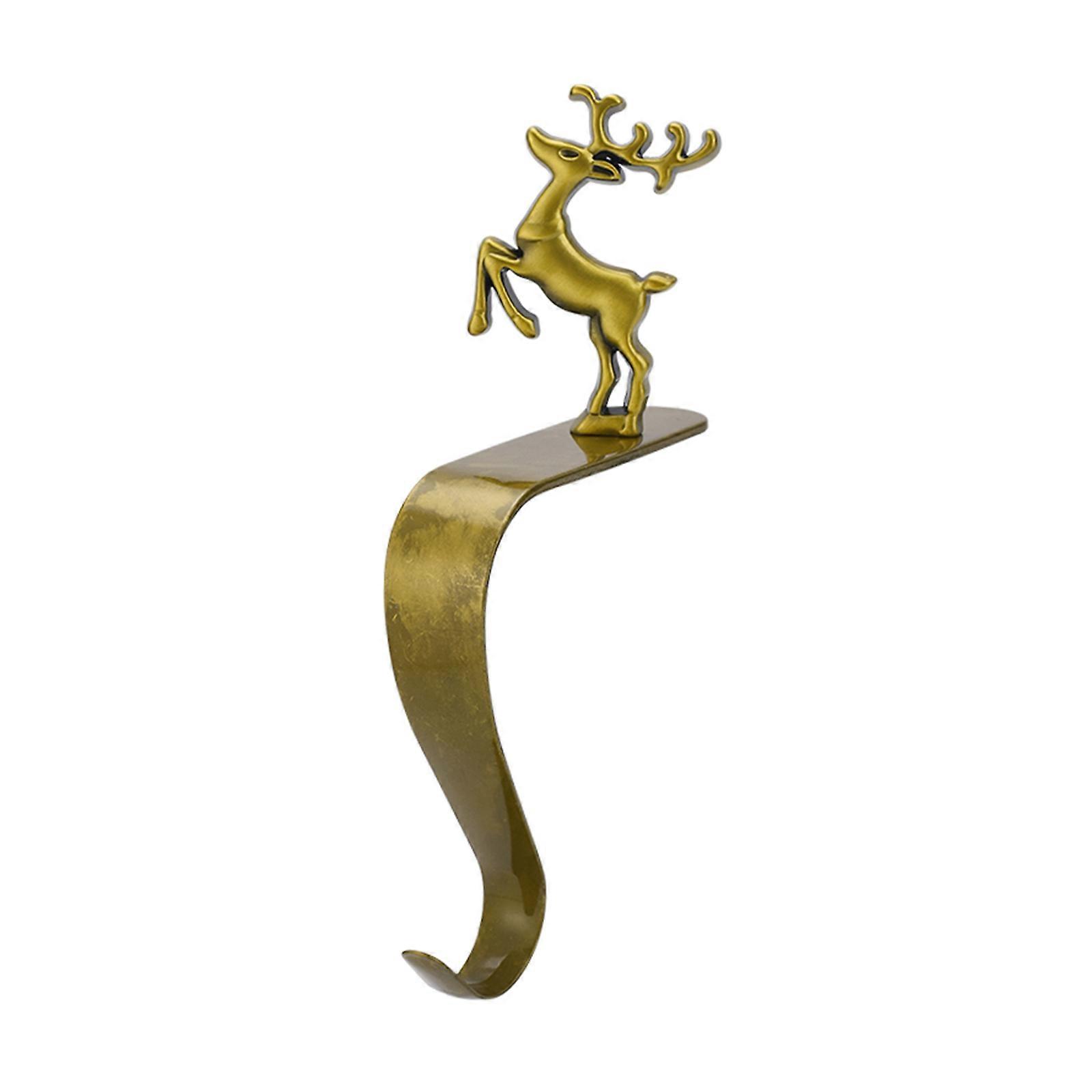 Santa Claus Socks Hook - Green Antique Deer Iron