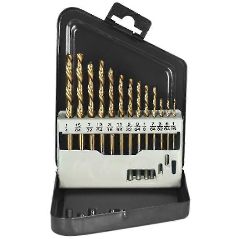 13pcs Left Handed Drill Bit Set Extractor Drill Bits For Metal Power Tools Accessories With Titaniu