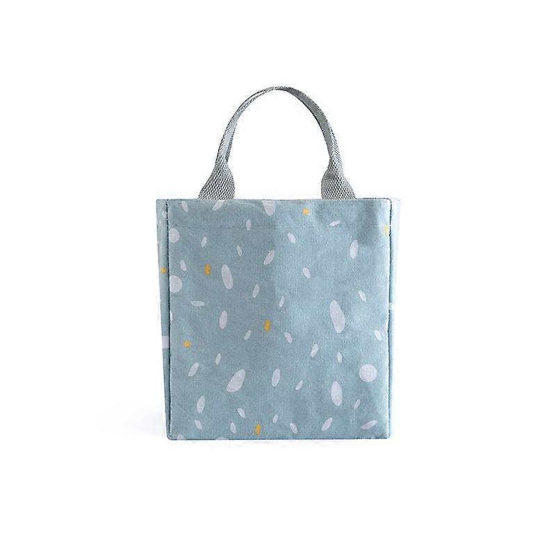 Thickened drawstring thermal bag, portable lunch box bag, travel lunch bag, blue