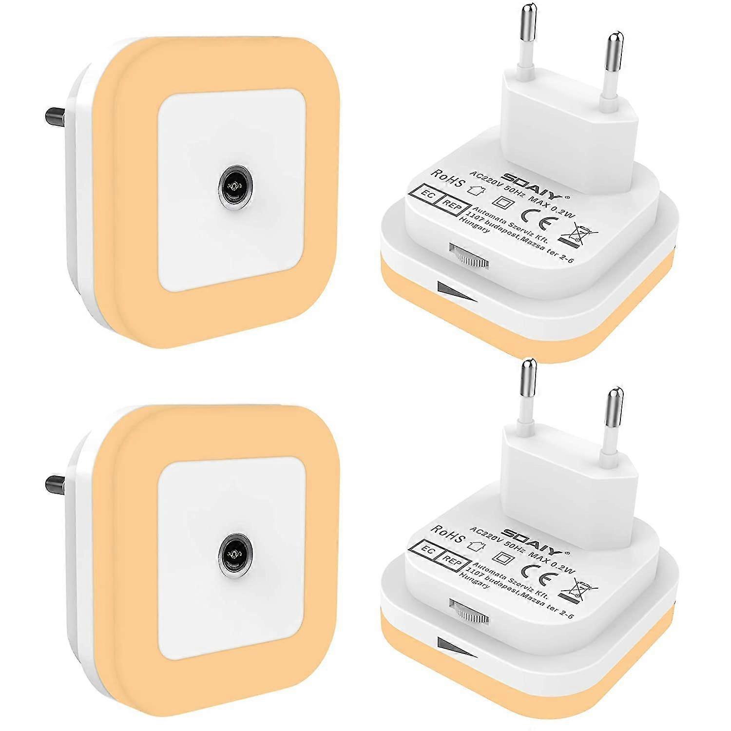 4 Pcs Led Automatic Night Light, Night Light With Night Light Sensor, Led Adjustable Light, Led Static Socket