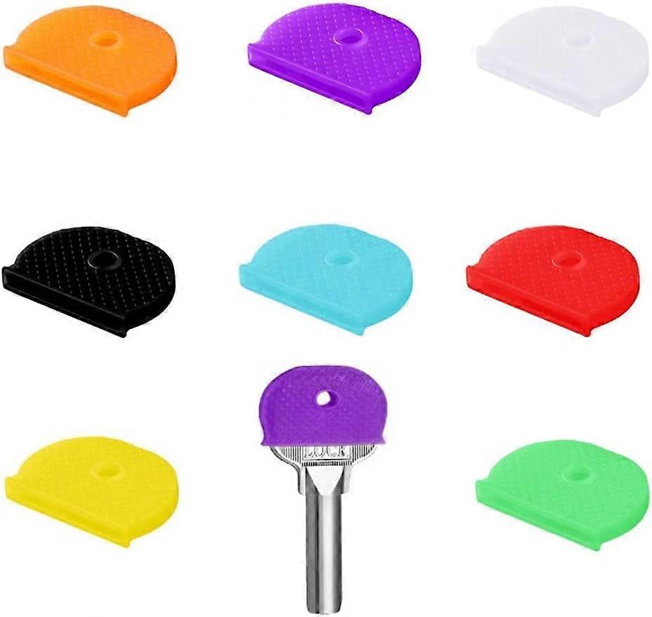 Key Cap Covers, Set of 24 Elastic Key Covers, Key Caps in Assorted Colors, Door Keys for Easy Identification
