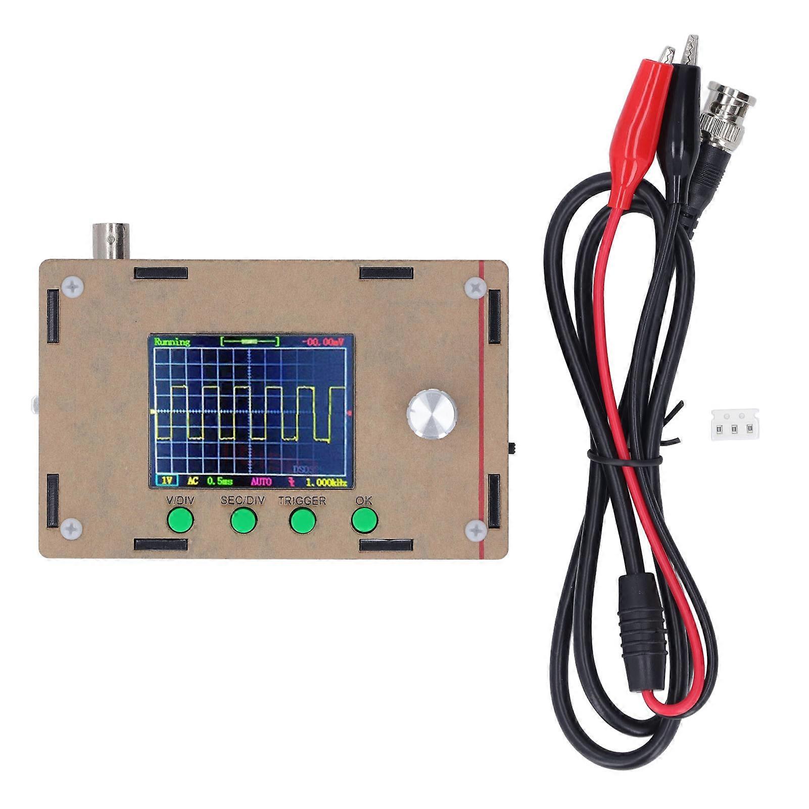 Digital oscilloskop 2.4in LCD 200kHz båndbredde 1MSa / s DC 9V signalbølgeform bærbart oscilloskop