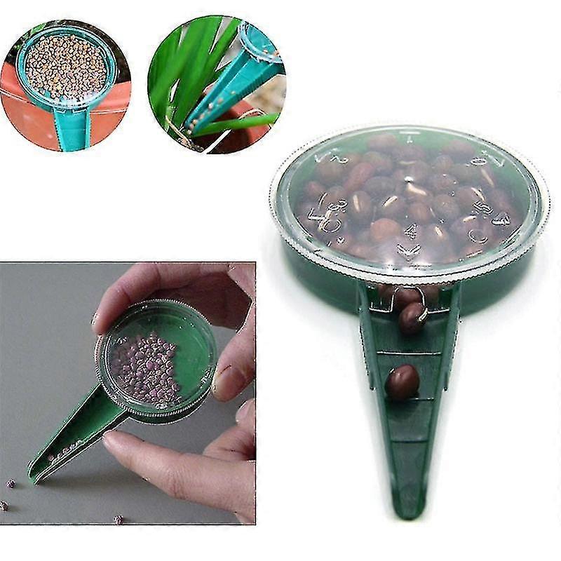 2pcs Sowing Seed Dispenser Hand Tool, Handheld Adjustable Garden Seeder Sower Planter Set With 5 Dial Settings