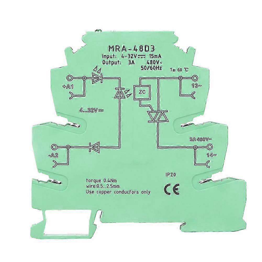 MRa 48D3 Ultra Thin 6.2mm AC Solid State Relay Module Input 4-32VDC