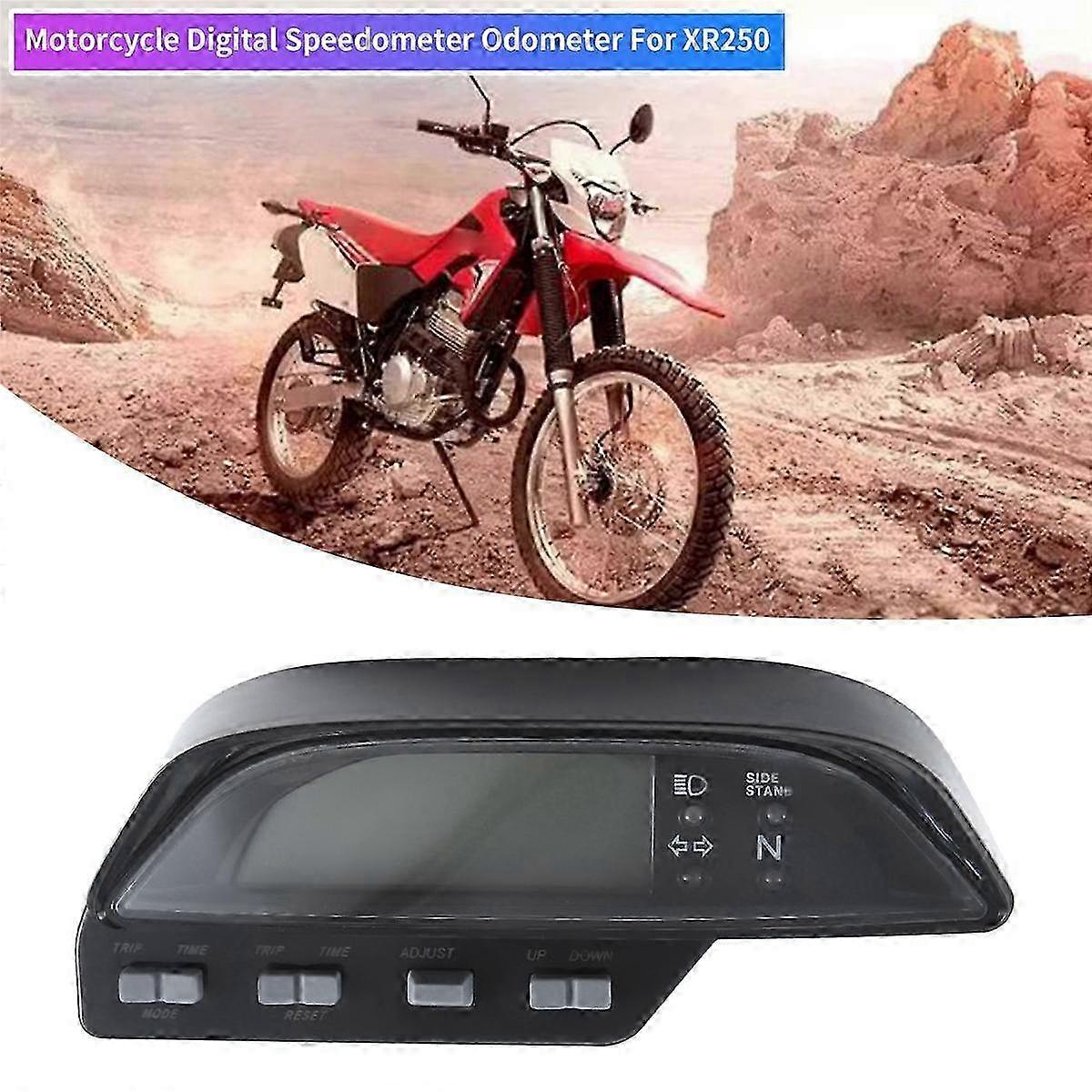 1PC Motorcycle Digital Speedometer Odometer Black for XR250