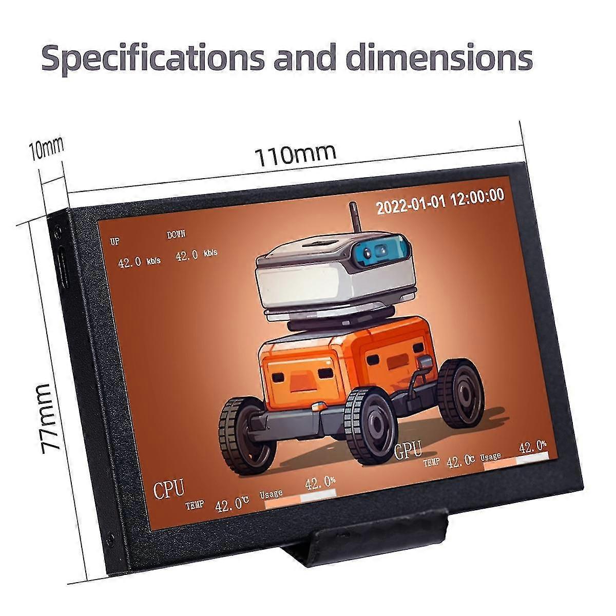 Schermo da 5 pollici Lcd Monitor Driver Control Board Aida64 Schermo Ausiliario Ips Per Computer Itx Pc Case B