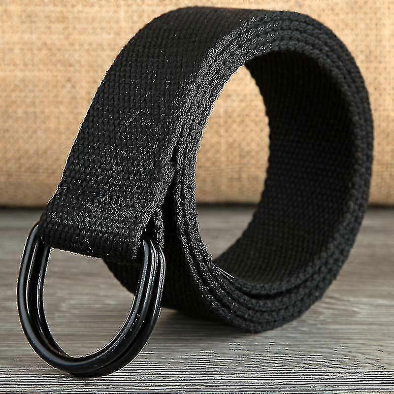 2 Pack Mens Canvas Belt With Double D-ring,durable And Adjustable Casual Web Belt