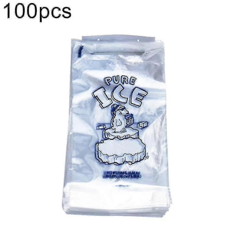 100pcs Drawstring Ice Bag Puncture Resistant Disposable Recyclable Freezer Pouch  xi