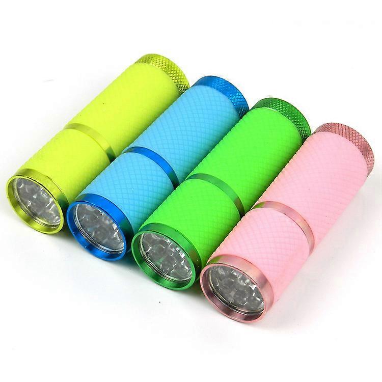 Flashlight Glows In The Dark Flashlights 9 Led Rubber Coated Flashlights With Handle Mini Led Fluorescent Flashlight Aluminum Portable Handy Flashligh