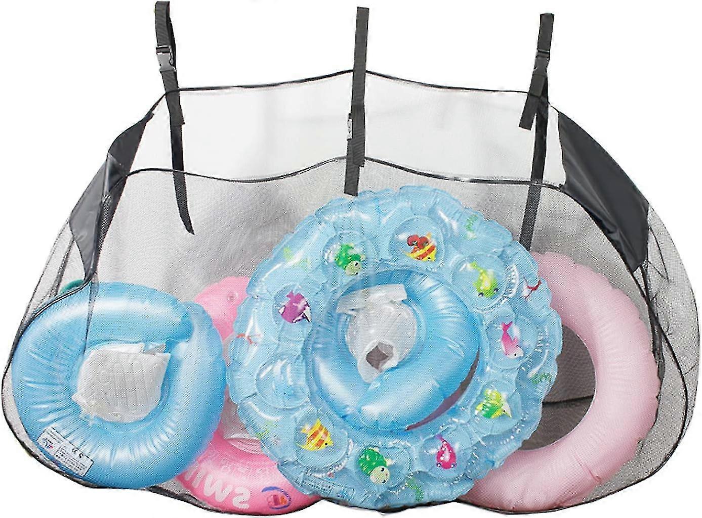 Pool Float Net Storage Bag,space-saving Swimming Pool Hanging Storage Bag,foldable Mesh Pool Organiser, Hanging Pool Storage Bag, For Backyard Storage