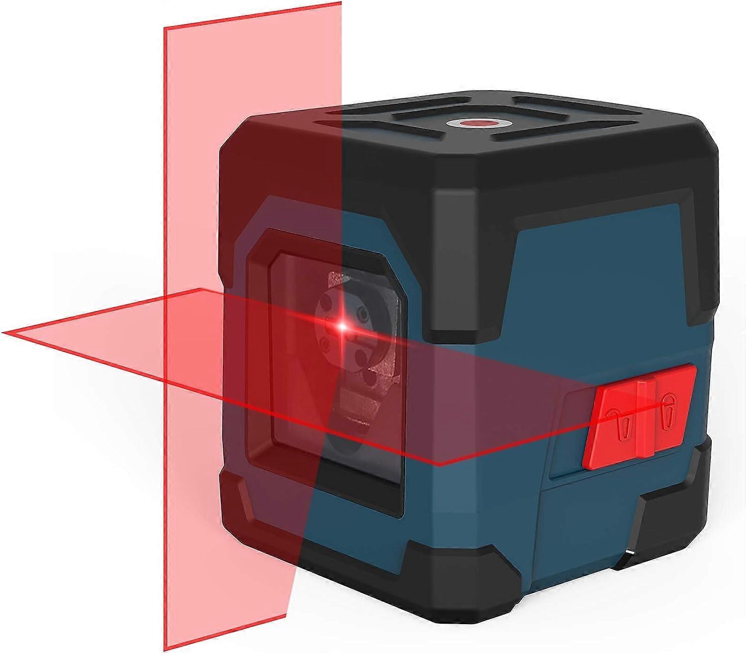 Niveau Laser, 15M 0,2 mm/m Laser Croix Autonivelant, 1m Antichoc Tourner Ligne Laser Rouge Horizontal et Verticale, IP54 tanche L'eau et Poussire