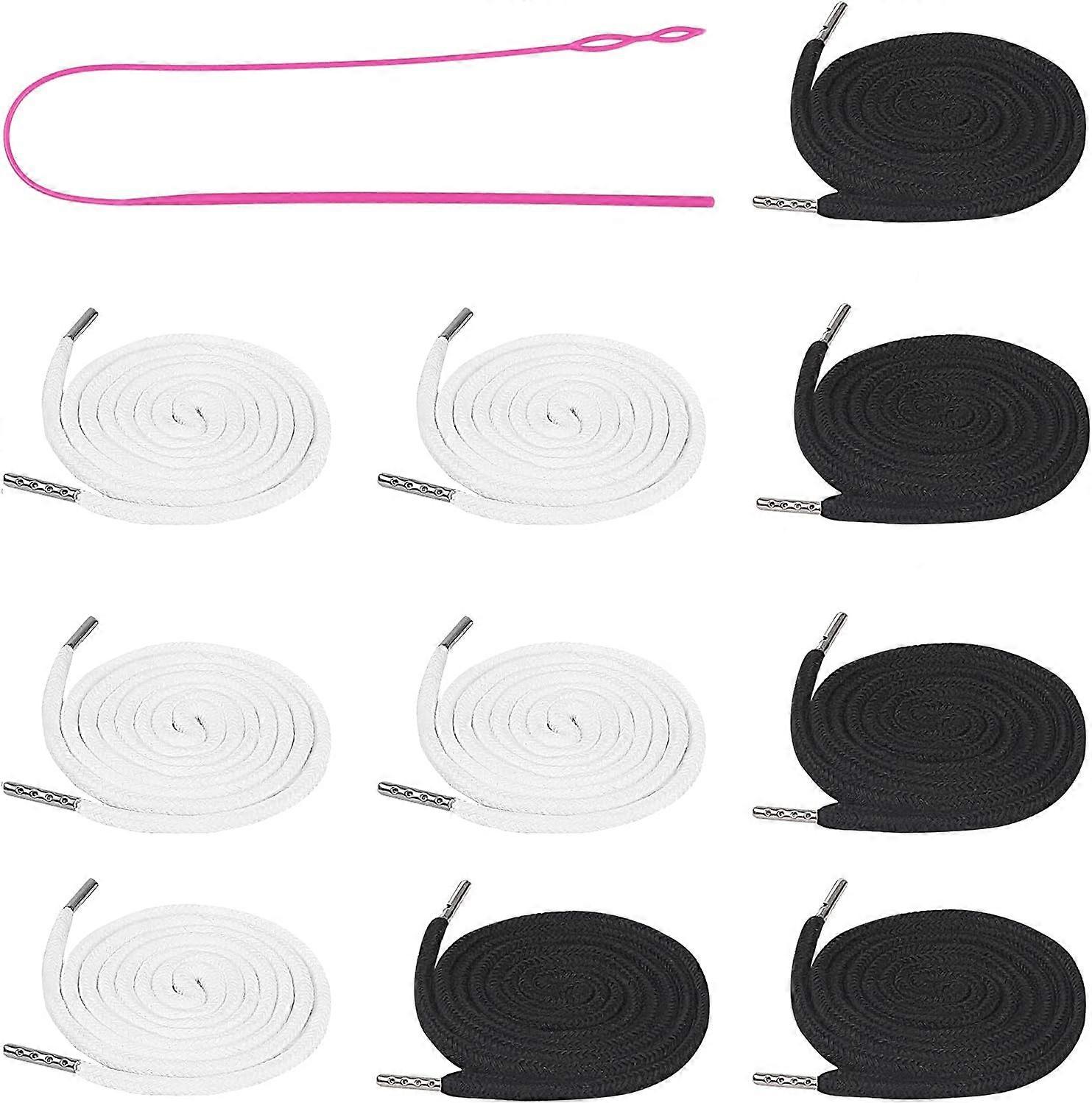 10 Pieces Drawstring Cords with Easy Threaders - Hoodie String Replacement with Pink Flexible Drawstring Threaders
