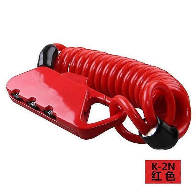 Bicycle Combo Lock 1.2M Extended Spiral Cable 3 Digits Combination Resettable Light Weight Compact Size Portable Lock