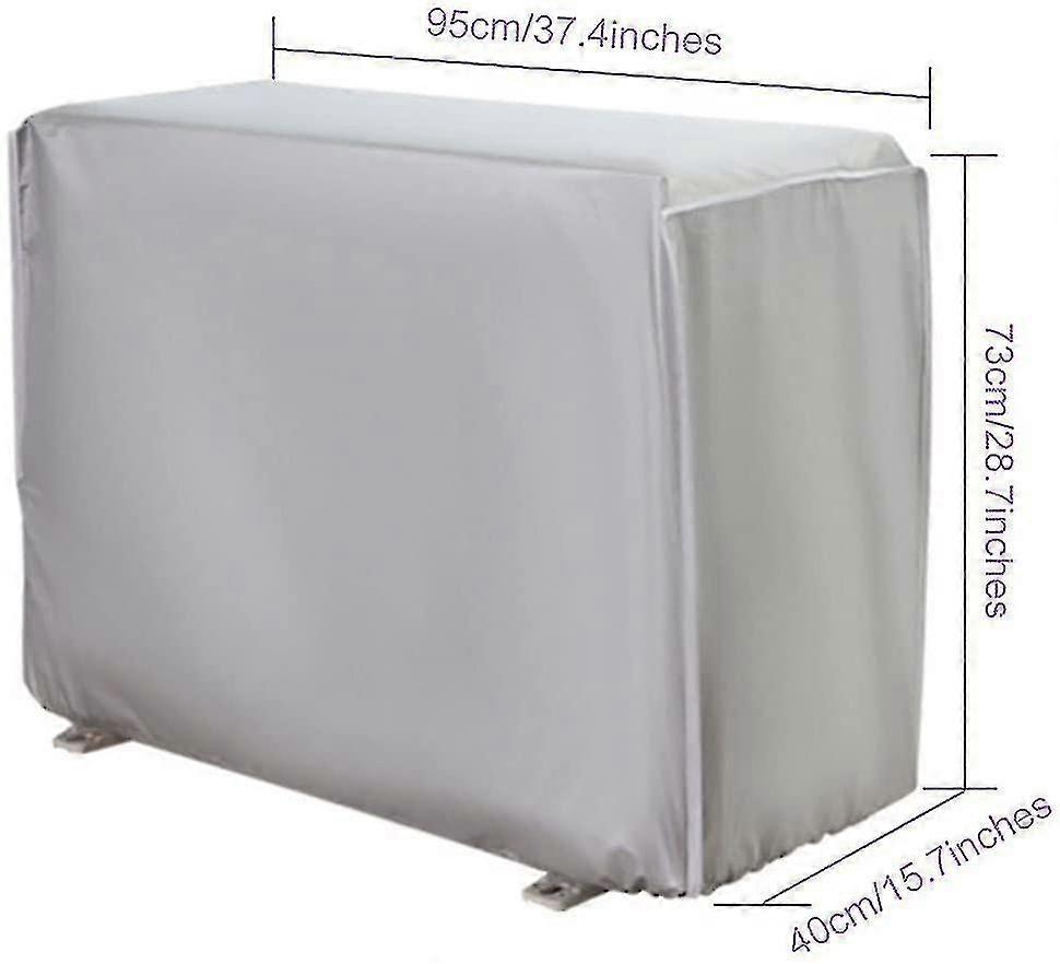 غطاء مكيف الهواء في الهواء الطلق ، غطاء واقي لمكيف الهواء ، غطاء مكيف الهواء مقاوم للماء ، مقاوم للغبار ، مقاوم للثلج ، واقي من الشمس (95 * 40 * 73 سم)