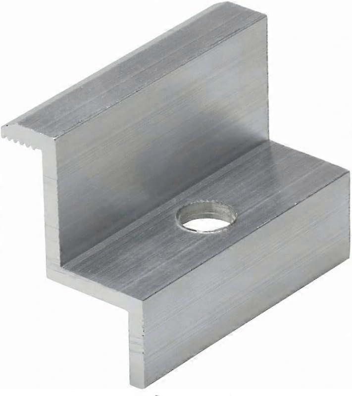 2set ot of 10 Aluminum PV End Clamps for Solar Panels | Photovoltaic edge clamp Accessories for module height 35mm mounting rail | Solar panel clamp f