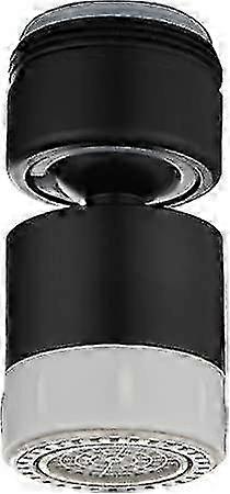 Zk-m24 Male Thread Filter Aerator Two Different Water Flow 360 Degree Swivel Head Silicone Head Faucet Aerator Black NC