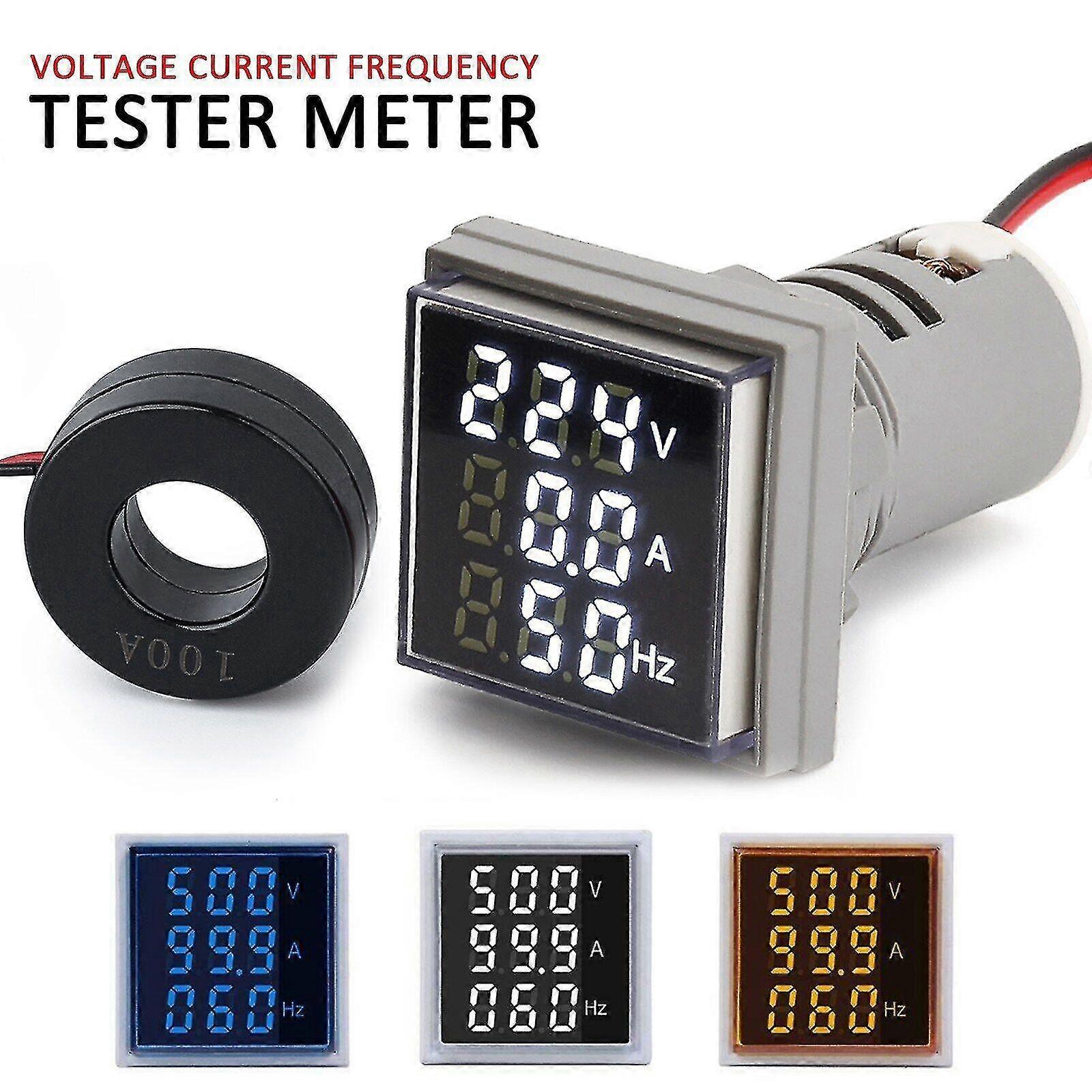 Ac 60-500v Led Digital Dual Display Voltmeter 0-100a Ammeter Volta Gau Meter