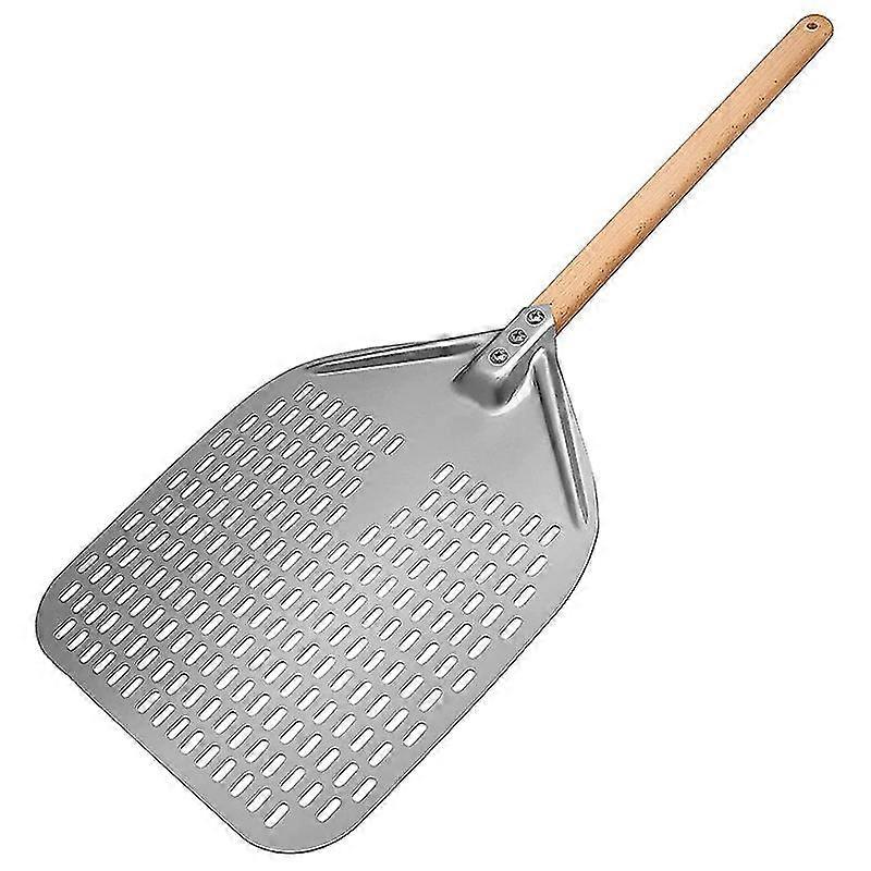 Perforated Pizza ,professional Anodized Aluminum Pizza Peels, Rectangular Pizza Turning Spatula Wit