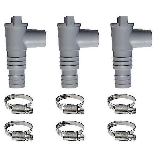9-pack lawn swimming pool hose stop valve practical double split with clip