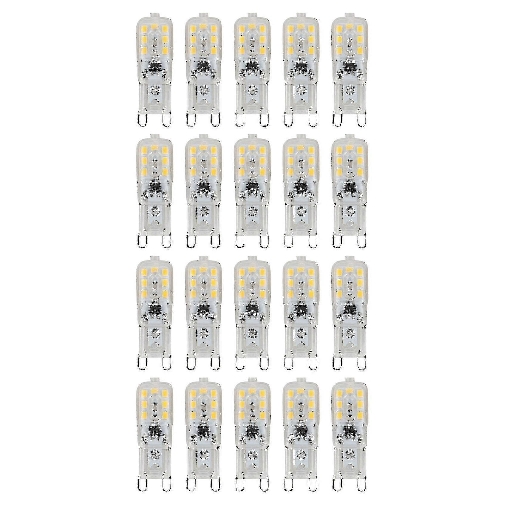 20 x G9 3wは調光可能なカプセル電球をライトランプAC220-240V、暖かい白と取り替えました