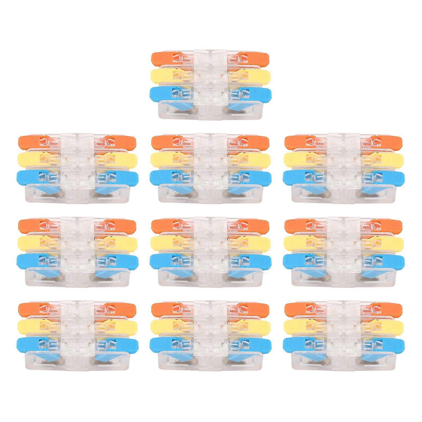 10Pcs Electrical Quick Wiring Connector - 3 In 3 Out, 41A 450V