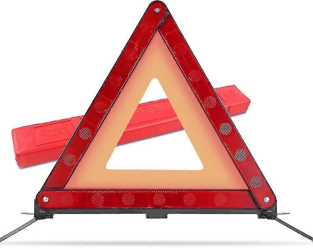 Car Warning Triangles,safe Parking Sign Triangle Reflective Warning Plate Auto Safety Kit (43cm)