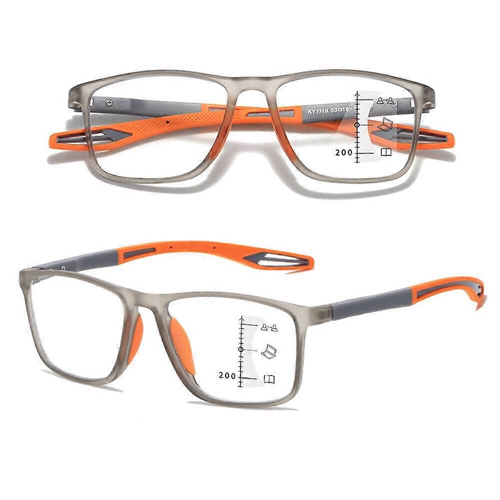 Hommes Femmes TR90 Progressive Multifocus Lunettes de lecture Sports Square Readers NOUVEAU