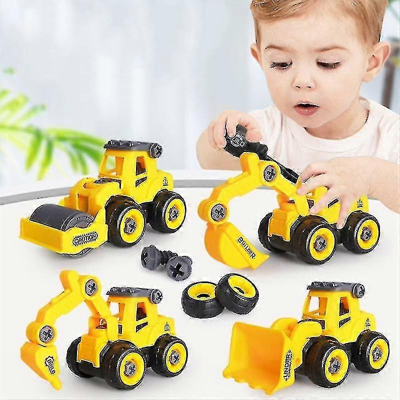 8 Vehicule de constructii de jucărie din plastic de constructii Excavator Tractor Dump Truck Buldozer Model copii Boy Mini cadou de înaltă calitate