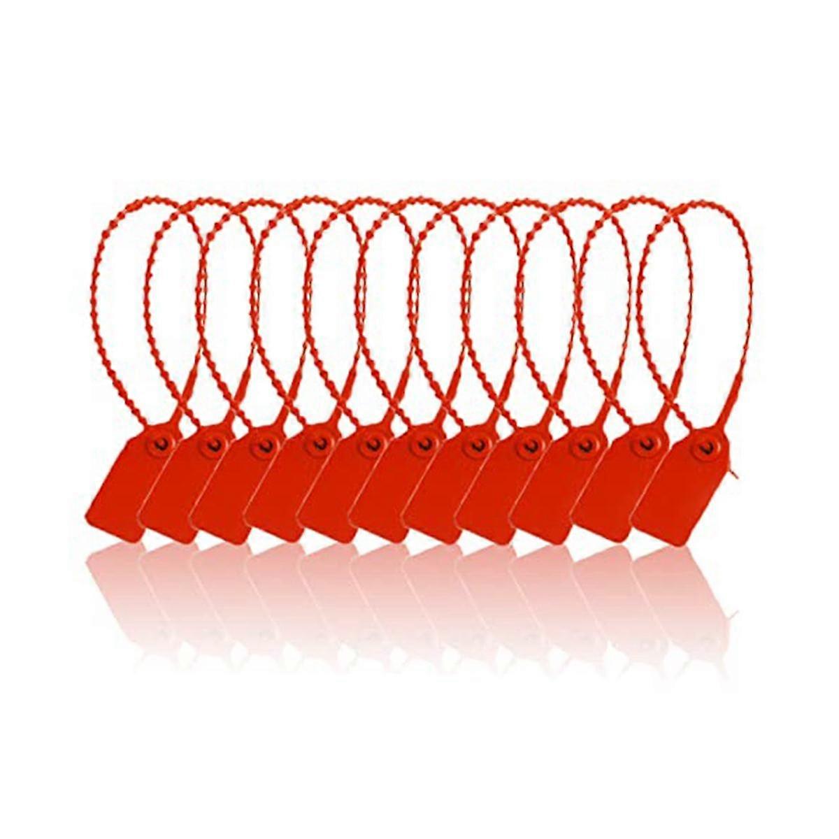 100 Plastic Tamper Seals, Numbered Zip Ties Tags,Disposable Self Locking Signage for ,Shipping,250m