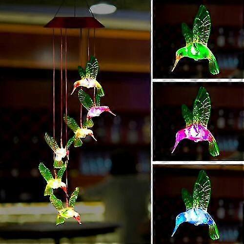 Wind Chime Outdoor Color-Changing Mobile Romantic Led Solar Powered Lights Gift