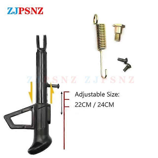 Motorcycle Scooter Kickstand Side lining Stand Kick Foot Bracket With Spring Bolt Hole Distance 14/16/18/20/22/24cm Adjustable
