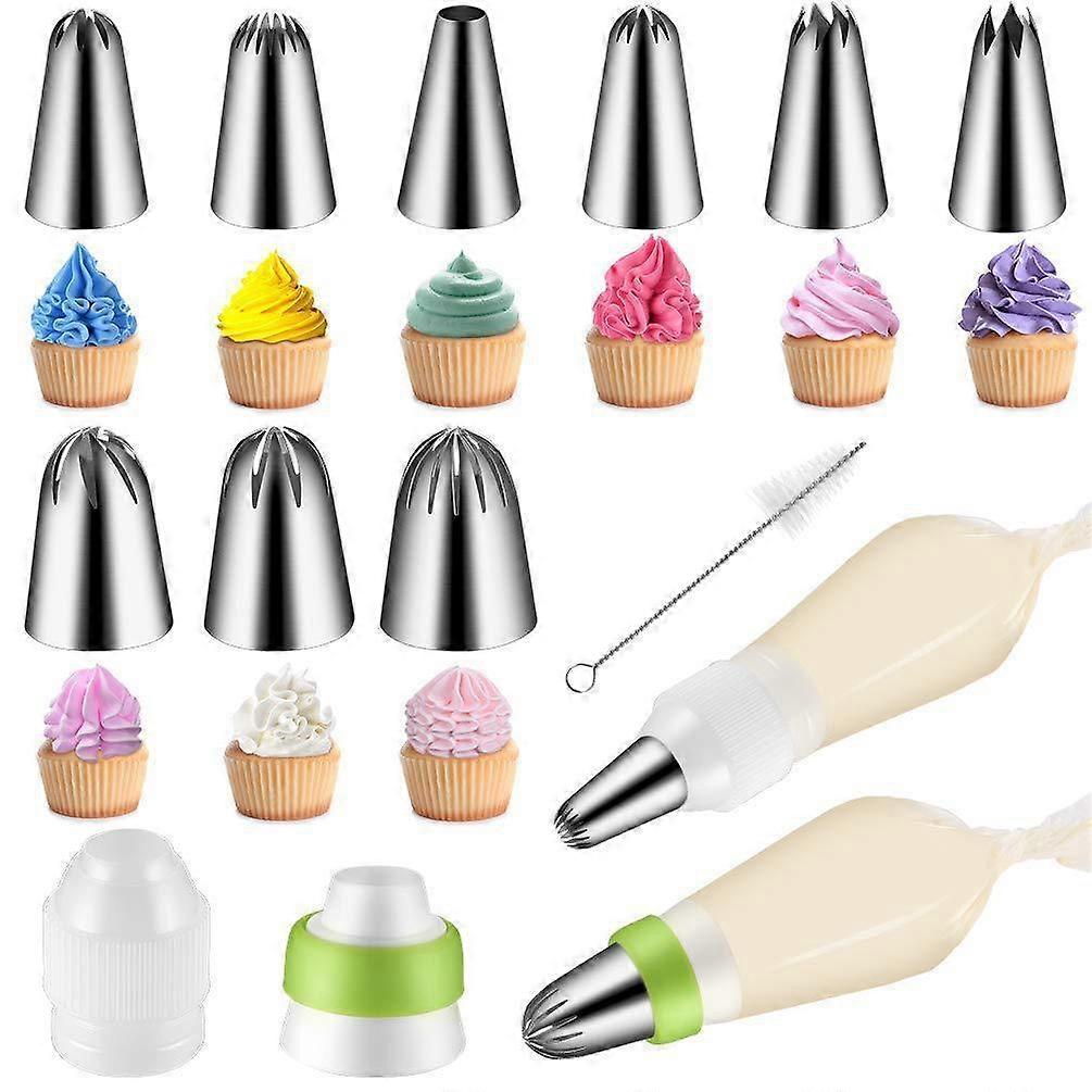22 Pcs Cake Decorating Tool Set Piping Nozzle Tips for Baking