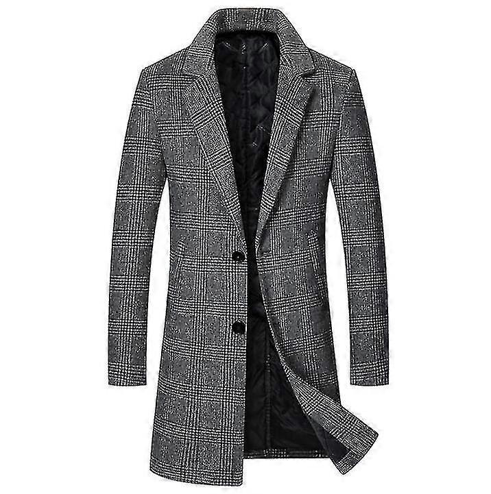 Mens Trench Coat Wool Coat Classic Business Overcoat
