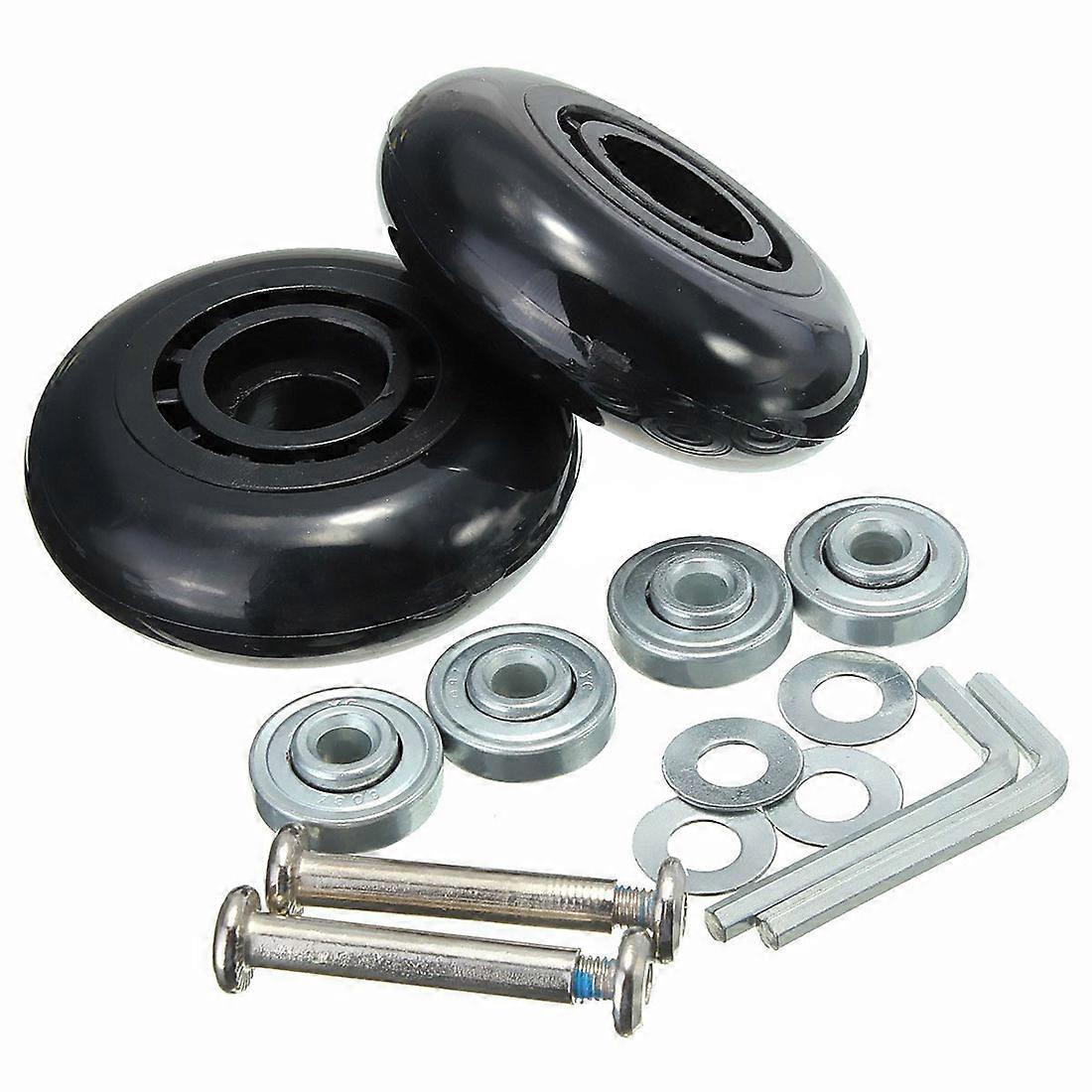 2 Luggage Suitcase Replacement Wheels Axles Deluxe Repair Tool OD 68mm