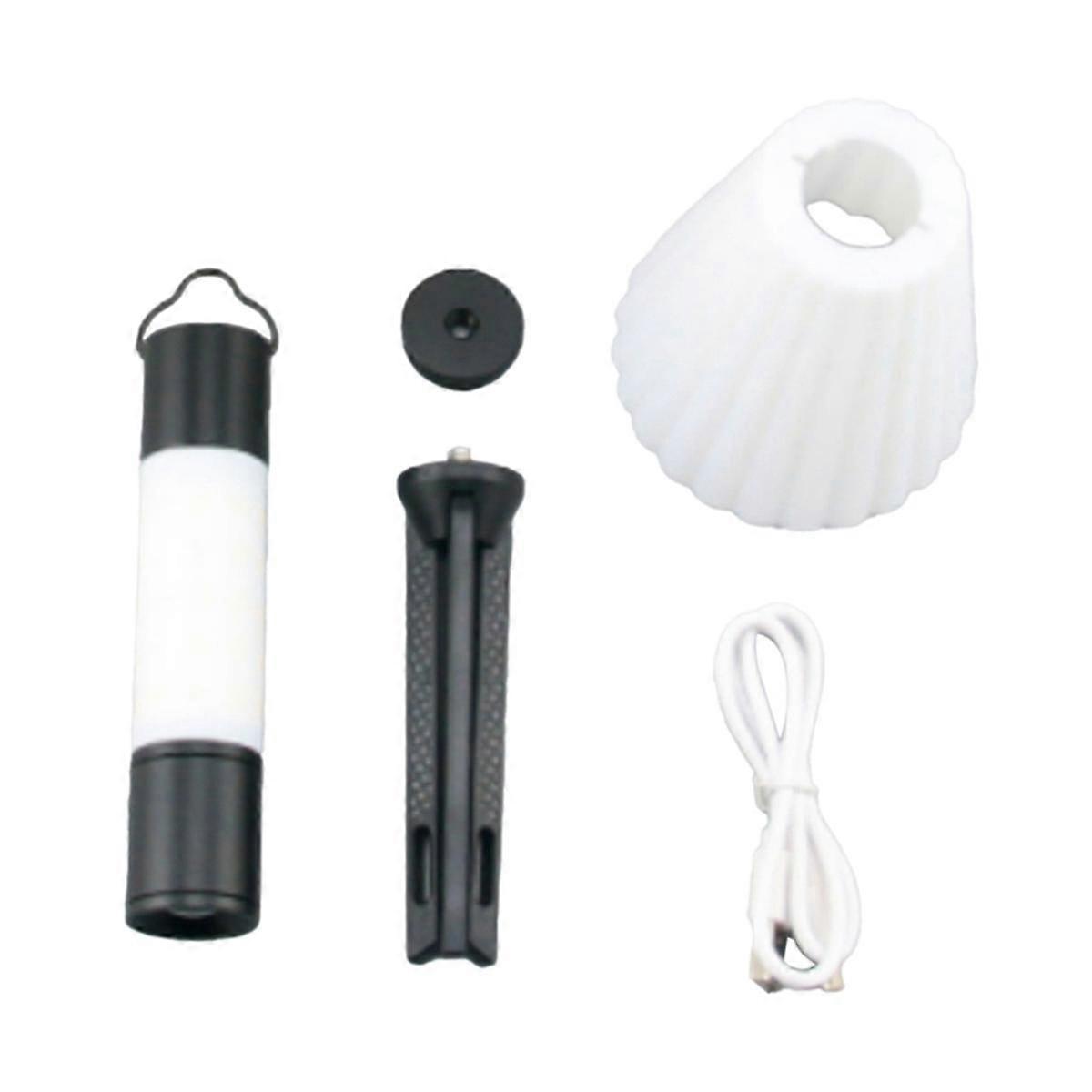 Outdoor Camping LED Telescopic Flashlight with Tripod Nuts Multifunctional Rechargeable Retractable