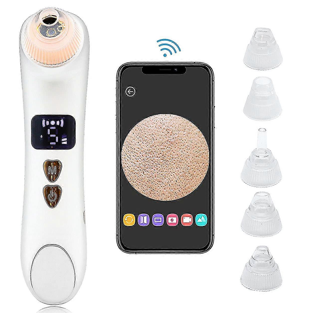 Blackhead Remover Vacuum, Face Suction Pore Cleanser, Pore Vacuum With Camera, 5 Suction Power 6