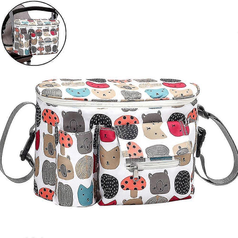 Stroller Organizer With Insulated Cup Holder Universal Fits All Strollers